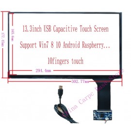 13.3 inch USB Capacitive Touch Screen Raspberry Pi win7 8 10 10Fingers Touch Screen