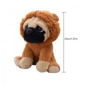 Shaping Shar Pei Plush Toy Cute Dog With Hat Clothes Dog Simulation Pug Dog Stuffed Doll Plush Toy