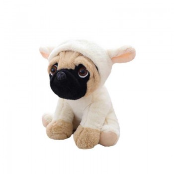 Shaping Shar Pei Plush Toy Cute Dog With Hat Clothes Dog Simulation Pug Dog Stuffed Doll Plush Toy