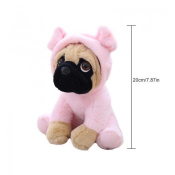 Shaping Shar Pei Plush Toy Cute Dog With Hat Clothes Dog Simulation Pug Dog Stuffed Doll Plush Toy