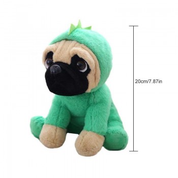Shaping Shar Pei Plush Toy Cute Dog With Hat Clothes Dog Simulation Pug Dog Stuffed Doll Plush Toy