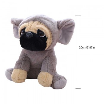 Shaping Shar Pei Plush Toy Cute Dog With Hat Clothes Dog Simulation Pug Dog Stuffed Doll Plush Toy