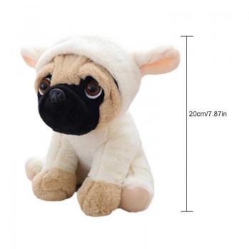 Shaping Shar Pei Plush Toy Cute Dog With Hat Clothes Dog Simulation Pug Dog Stuffed Doll Plush Toy