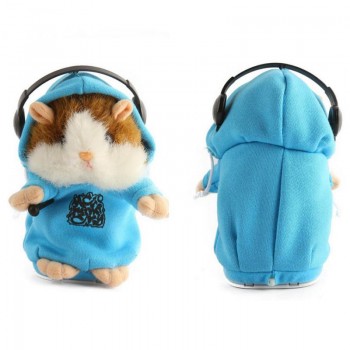 Cartoon Plush Recording Hamster Toy Talking Doll Dj Modeling With Headset