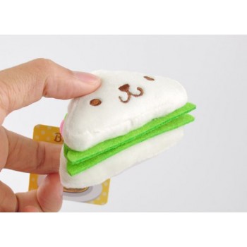 1 Pc Creative Food Hamburger Sandwich Plush Keychain Cartoon Soft Plush Doll Toy Plush Pendant for Kids Gift