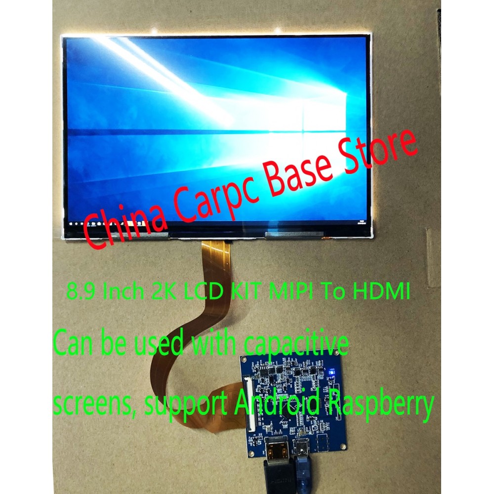 8.9inch 2560*1600 2K HD display kit MIPI To HDMI Supports Raspberry Pi 3 Windows Can be Equipped With USB Interface Capacitive