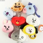 Mini Cartoon Anime BTS Plush Keychains Bag Xmas Pendants Gift Bangtan Boys Sheep Dog Animals Soft Stuffed Bags Decoration Toy