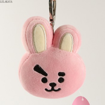 Mini Cartoon Anime BTS Plush Keychains Bag Xmas Pendants Gift Bangtan Boys Sheep Dog Animals Soft Stuffed Bags Decoration Toy