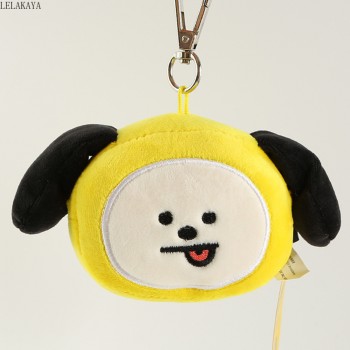 Mini Cartoon Anime BTS Plush Keychains Bag Xmas Pendants Gift Bangtan Boys Sheep Dog Animals Soft Stuffed Bags Decoration Toy