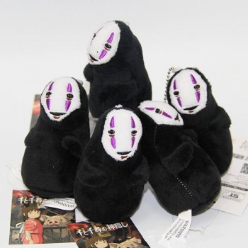 Plush Spirited Away Super Kawaii Soft Stuffed Doll No Face Man Faceless Hug Plush Phone Bag Keychain Pendant Figure Doll 10cm