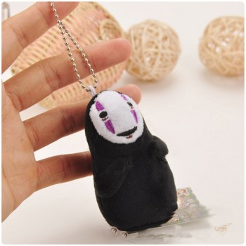 Plush Spirited Away Super Kawaii Soft Stuffed Doll No Face Man Faceless Hug Plush Phone Bag Keychain Pendant Figure Doll 10cm