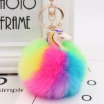 New Mini Kawaii Plush Cute  Fur Ball keychain Soft Toys Cute Fashion Kids Dolls pompom fluffy Charm Baby For Girls Women gift