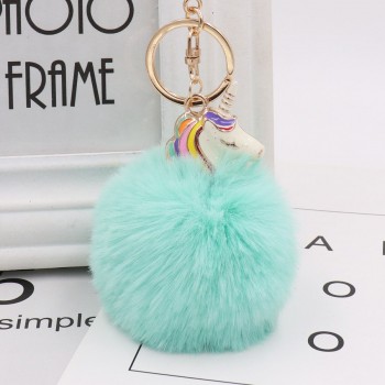 New Mini Kawaii Plush Cute  Fur Ball keychain Soft Toys Cute Fashion Kids Dolls pompom fluffy Charm Baby For Girls Women gift