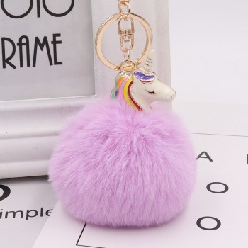 New Mini Kawaii Plush Cute  Fur Ball keychain Soft Toys Cute Fashion Kids Dolls pompom fluffy Charm Baby For Girls Women gift