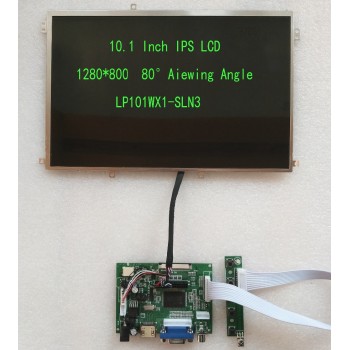10.1inch 1280*800 IPS High Brightness LCD with driver board support Reversing priority for Carpc DIY modified 5V Power Supply