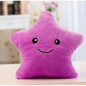 1pc 40cm Colorful Star Shape Toys Star Glowing LED Luminous Light Pillow Soft Relax Gift Smile Body Pillow Kids Valentines Gift