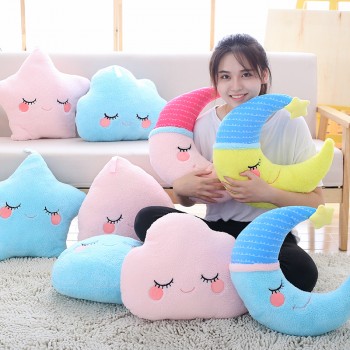 1pc Kawaii Sky Series Plush Toys Stuffed Soft Pillow Water Moon Star Cloud Plush Pillow Cushion Decoration Gifts For Kids Girls