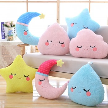 1pc Kawaii Sky Series Plush Toys Stuffed Soft Pillow Water Moon Star Cloud Plush Pillow Cushion Decoration Gifts For Kids Girls