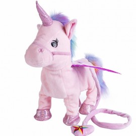 VIP 35cm Singing and Walking Unicorn Electronic plush Robot Horse Electronic unicornio plush animal toy Kid child christmas gift