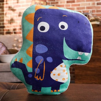 Cuddly Colored Dinosaur Shaped Pillow Plush Stuffed Animal Bolster Pillow Kids Huggable Dino Fans Collection Plushie