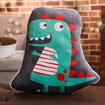 Cuddly Colored Dinosaur Shaped Pillow Plush Stuffed Animal Bolster Pillow Kids Huggable Dino Fans Collection Plushie