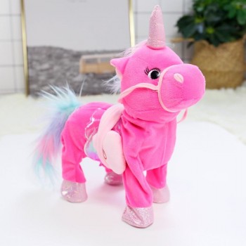 Unicorn Electronic Plush Toys Cute Fly Horse Can Walking And Singing Toys For Children Funny Doll Kids Birthday Xmas Gift