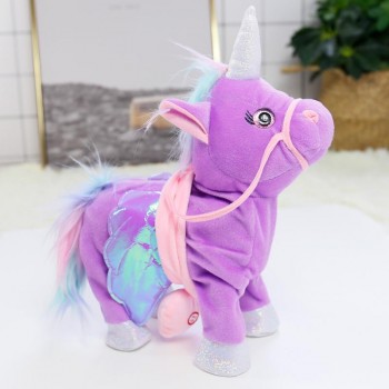 Unicorn Electronic Plush Toys Cute Fly Horse Can Walking And Singing Toys For Children Funny Doll Kids Birthday Xmas Gift
