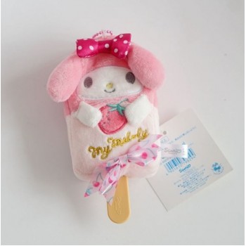 1 Pc Cartoon My melody Pudding Cinnamoroll Dog Plush Keychains Ice Cream Plush Toy Pendant Soft Stuffed Animals doll Kids Girls