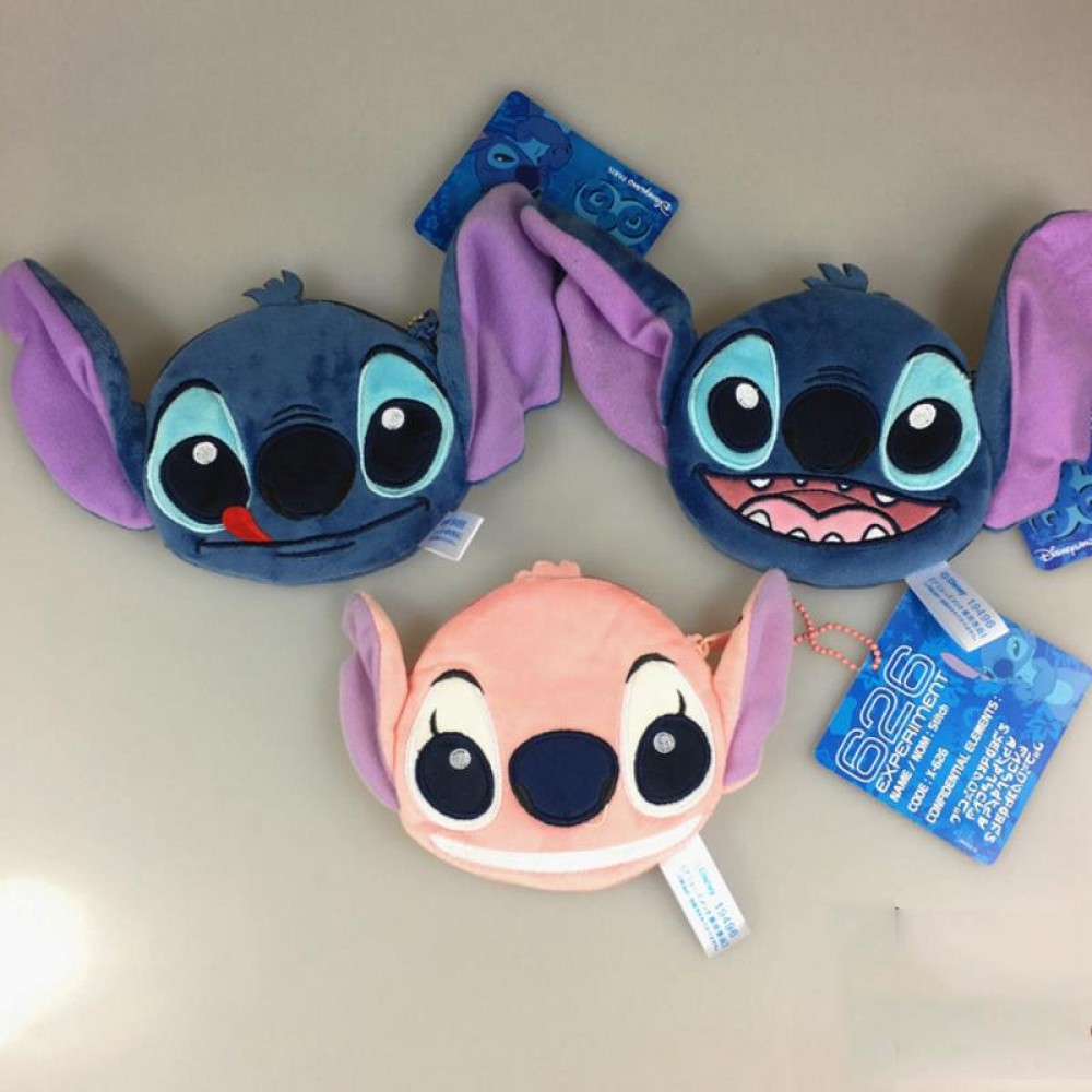 1PCS New hot Lilo Stitch Scrump Angel Coin Purse Unisex Wallet Multi-functional Kawaii Bag Cartoon Animal Plush Purse Toys