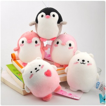 Anime Love In Ice Island Plush Keychain Cartoon Soft Kawaii Penguin Bear Nano Foam Mini Dresser Ornaments Stuffed Pendant Doll