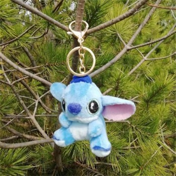 Hot sale Cartoon stitch plush keychain toys stuff animals small pendant DIY creative gifts Valentines day birthday gifts