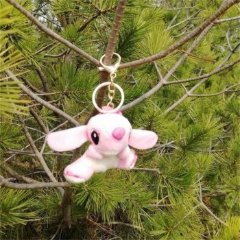 Hot sale Cartoon stitch plush keychain toys stuff animals small pendant DIY creative gifts Valentines day birthday gifts