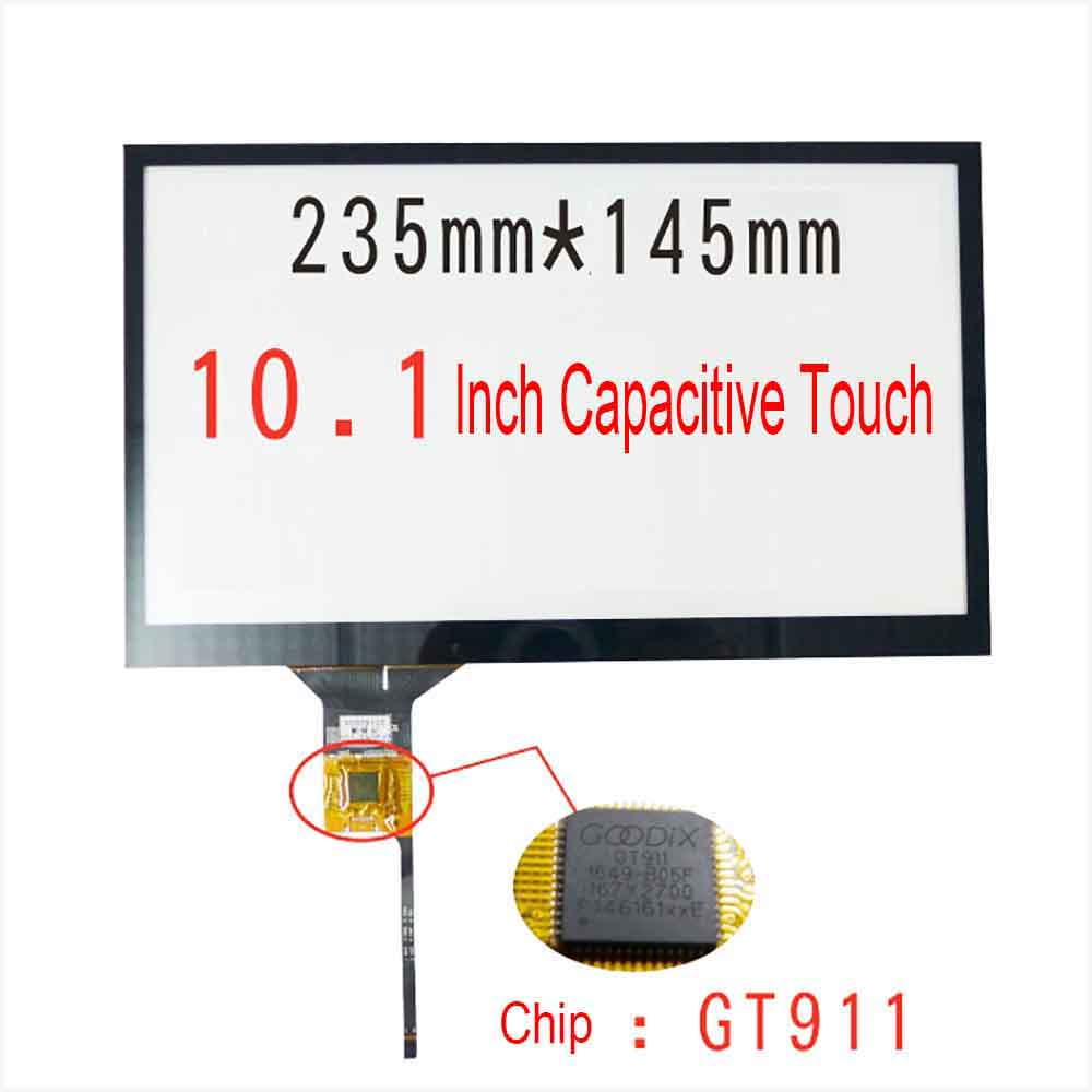 10.1inch GT911 I2C Interface Capacitive touch Screen Universal Car Navigation Touch Screen Carpc 235*145mm 6pin FPC Left