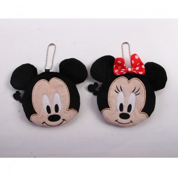 Minni Mickey Mouse plush purses cartoon toys PP cotton plush toy wristlet coin purse