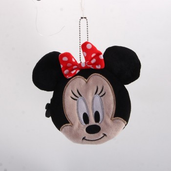 Minni Mickey Mouse plush purses cartoon toys PP cotton plush toy wristlet coin purse