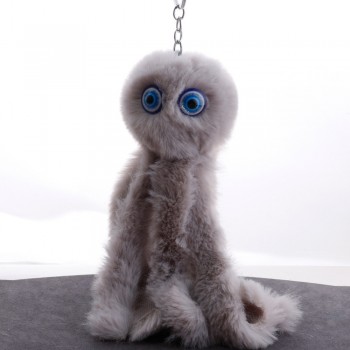 New Mini Kawaii Plush cool octopus Fur keychain Soft Toys Cute Fashion Kids Dolls pompom fluffy Charm Baby For Girls Women gift