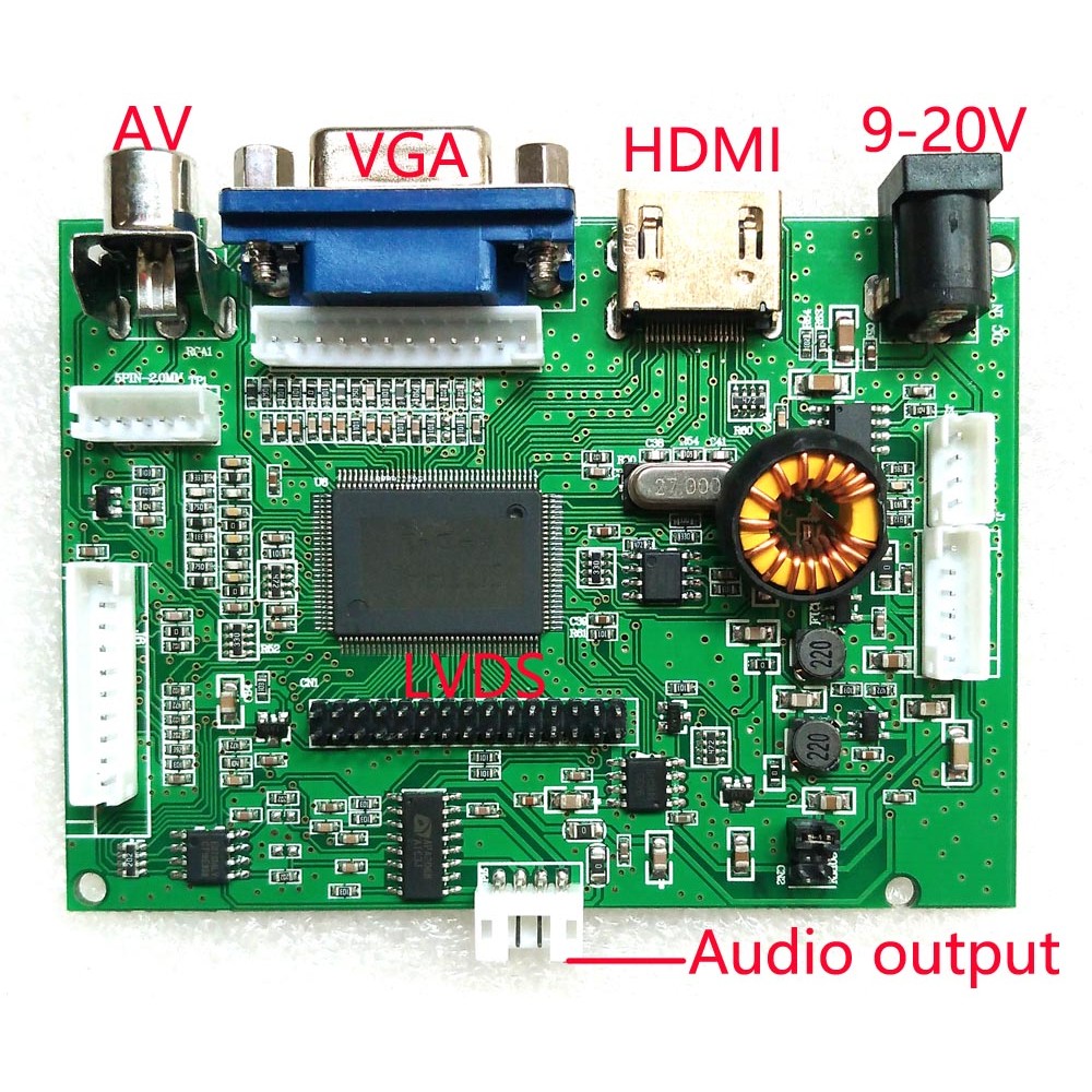 LCD driver board Supports reversing priority Wide Voltage Range Operation Supports  LVDS LCD Supports Amplifier output 2X1.5W