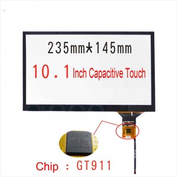 10.1inch I2C Interface Capacitive touch Screen For Car Navigation Carpc 235*145mm FPC on right 6pin GT911