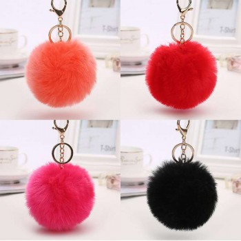 wholesale low price 8CM Plush Keychains small pendant Women Car Bag Key Ring creative Valentines day birthday gifts