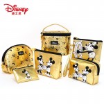 Disney Minnie Mouse portable cosmetic make up bag multi-purpose storage coin golden purse handbag cartoon Mickey Mouse Makeup PU