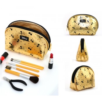 Disney Minnie Mouse portable cosmetic make up bag multi-purpose storage coin golden purse handbag cartoon Mickey Mouse Makeup PU