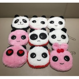Kids Gift  Plush purse Coin Purse , New 10CM Panda Plush Pocket Coin Purse BAG IN 9Colors