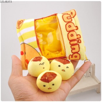 Cartoon Plush Keychain Soft Stuffed Creative Bag Xmas Pendants Childrens Lovely Kawaii Pudding Dog Rabbits Animals Keychains