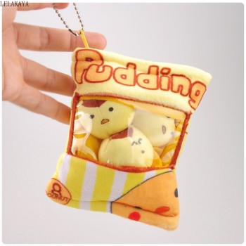 Cartoon Plush Keychain Soft Stuffed Creative Bag Xmas Pendants Childrens Lovely Kawaii Pudding Dog Rabbits Animals Keychains