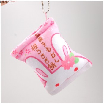 Cartoon Plush Keychain Soft Stuffed Creative Bag Xmas Pendants Childrens Lovely Kawaii Pudding Dog Rabbits Animals Keychains