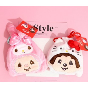 1 Pc Kawaii Hello Kitty Melody Coin Bag Drawstring Bag Drawstring Pocket plush Toy For Baby Kids Birthday Gifts