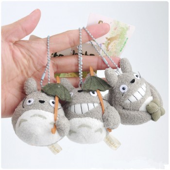4style Cartoon Anime My Neighbor Totoro Leaves Plush Soft Stuffed Toy Kawaii Cat Phone Keychain Handbag Pendant Schoolbag Doll