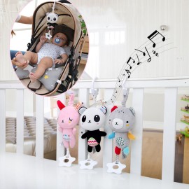 New Cartoon Baby Infant Rattles Plush Cute Animal Hanging Bell Play Toys Doll Soft Bed  Wholesale Drop Shipping