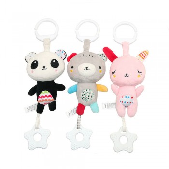 New Cartoon Baby Infant Rattles Plush Cute Animal Hanging Bell Play Toys Doll Soft Bed  Wholesale Drop Shipping