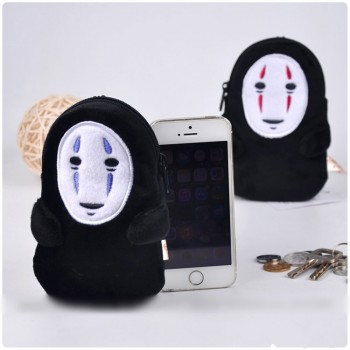 Anime Spirited Away No Face Man totoro Plush Soft Faceless Man Plush bag wallet Cartoon Mini Pocket Purse Bag Bus Card Bag gift